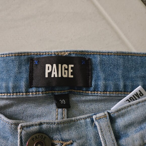 Paige Federal Slim Straight Jeans Nix Wash 30x29 - Picture 4 of 5